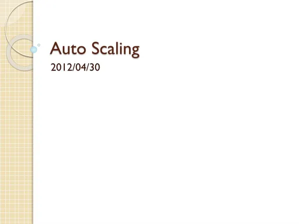 Auto Scaling