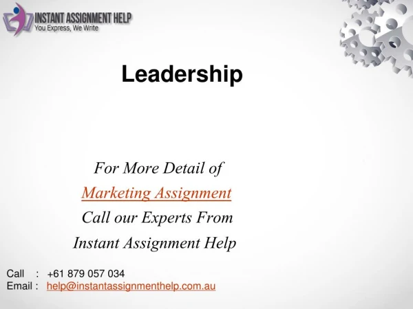 Get Leadership Assignment Help From Australian Experts