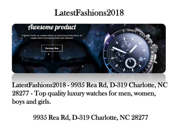 LatestFashions2018 Male Watches Online Shopping