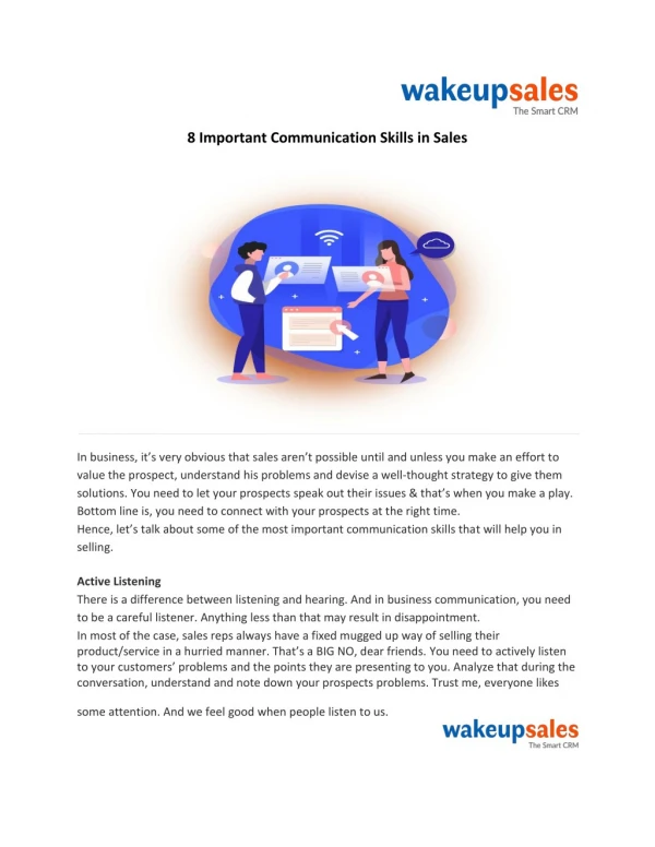 8 Important Communication Skills in Sales