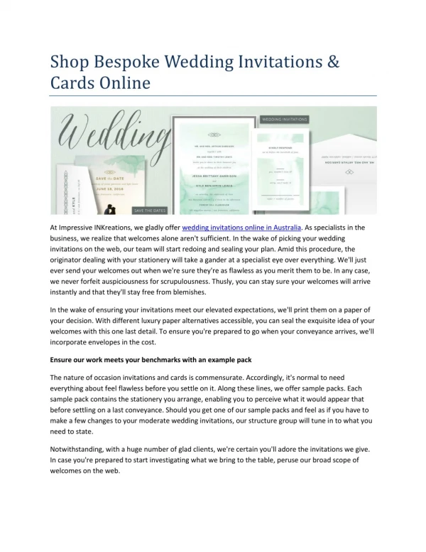 Shop Bespoke Wedding Invitations & Cards Online