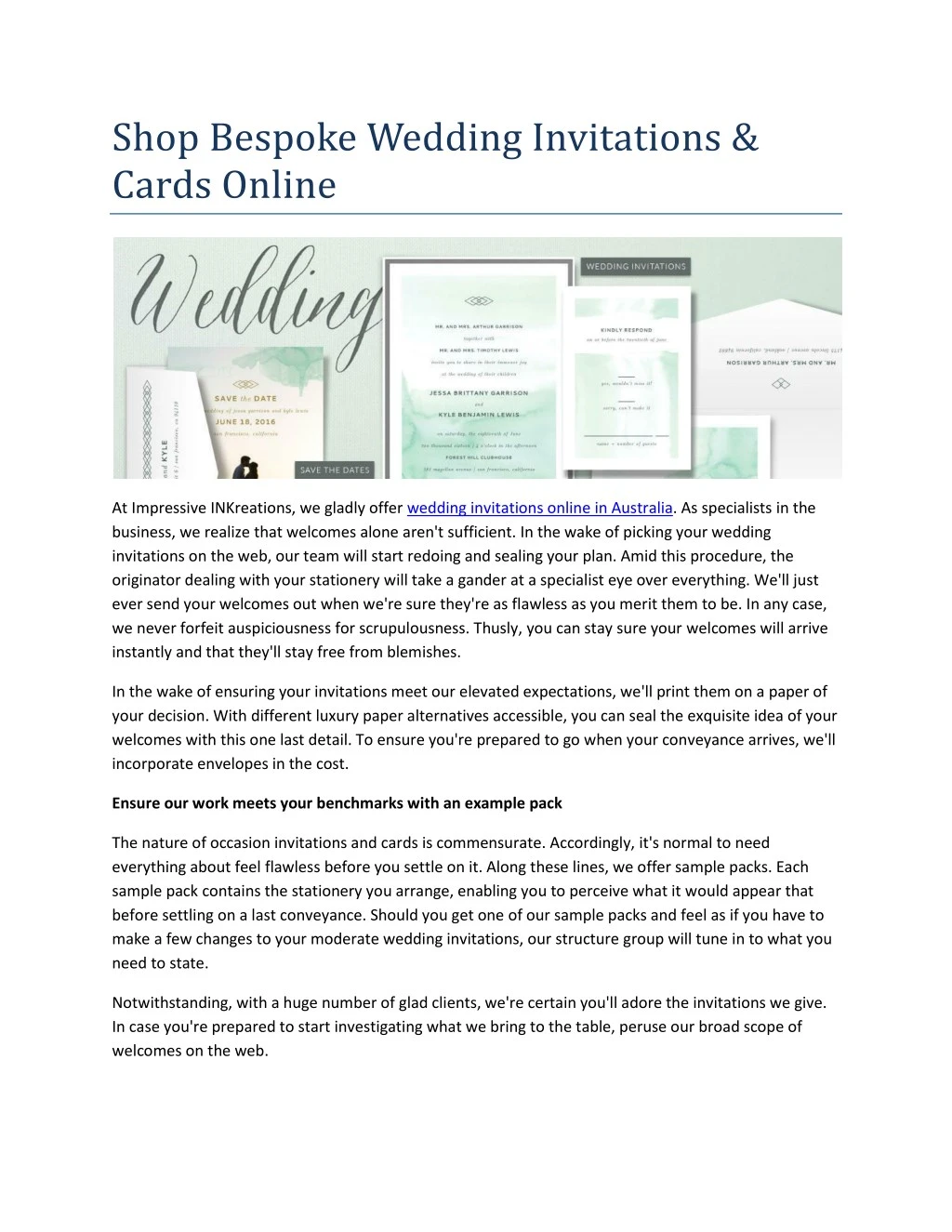 shop bespoke wedding invitations cards online