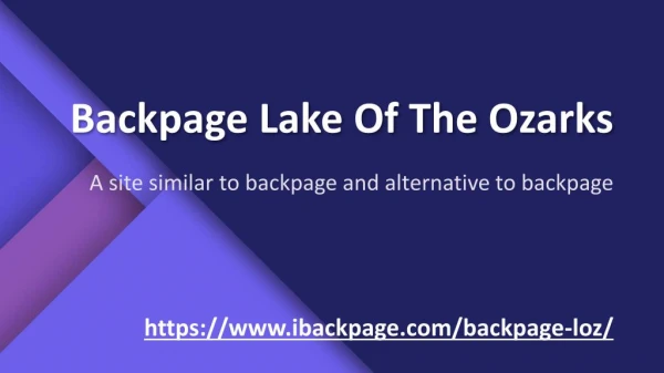 Backpage Lake of the Ozarks | alternative to backpage | site similar to backpage | ibackpage