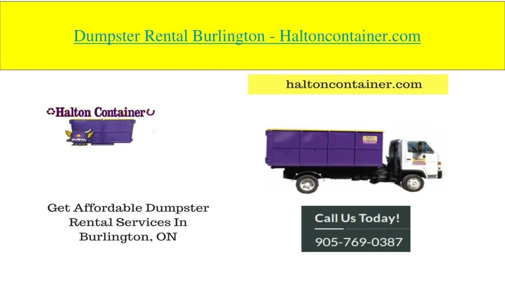 dumpster rental burlington haltoncontainer com