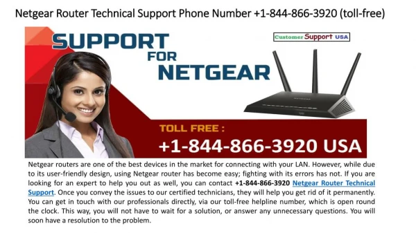 Netgear Router Technical Support Phone Number 1-844-866-3920 (toll-free)