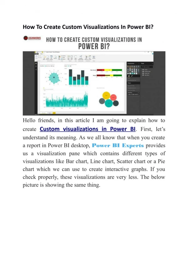 how to create custom visualizations in power bi