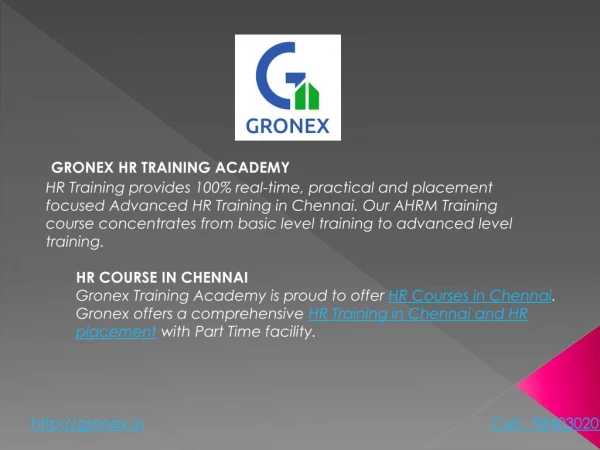 advanced HR certification in chennai