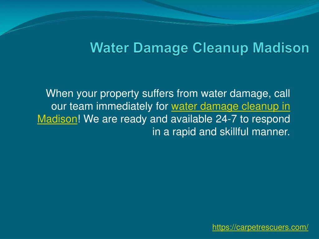 water damage cleanup madison