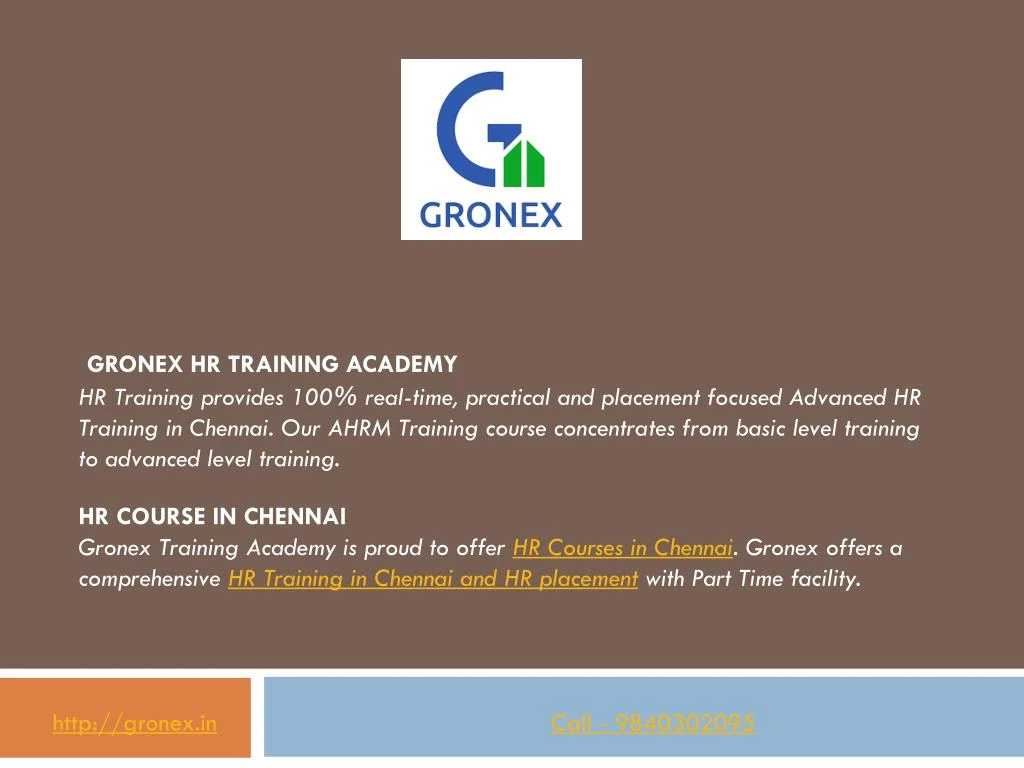 gronex hr training academy