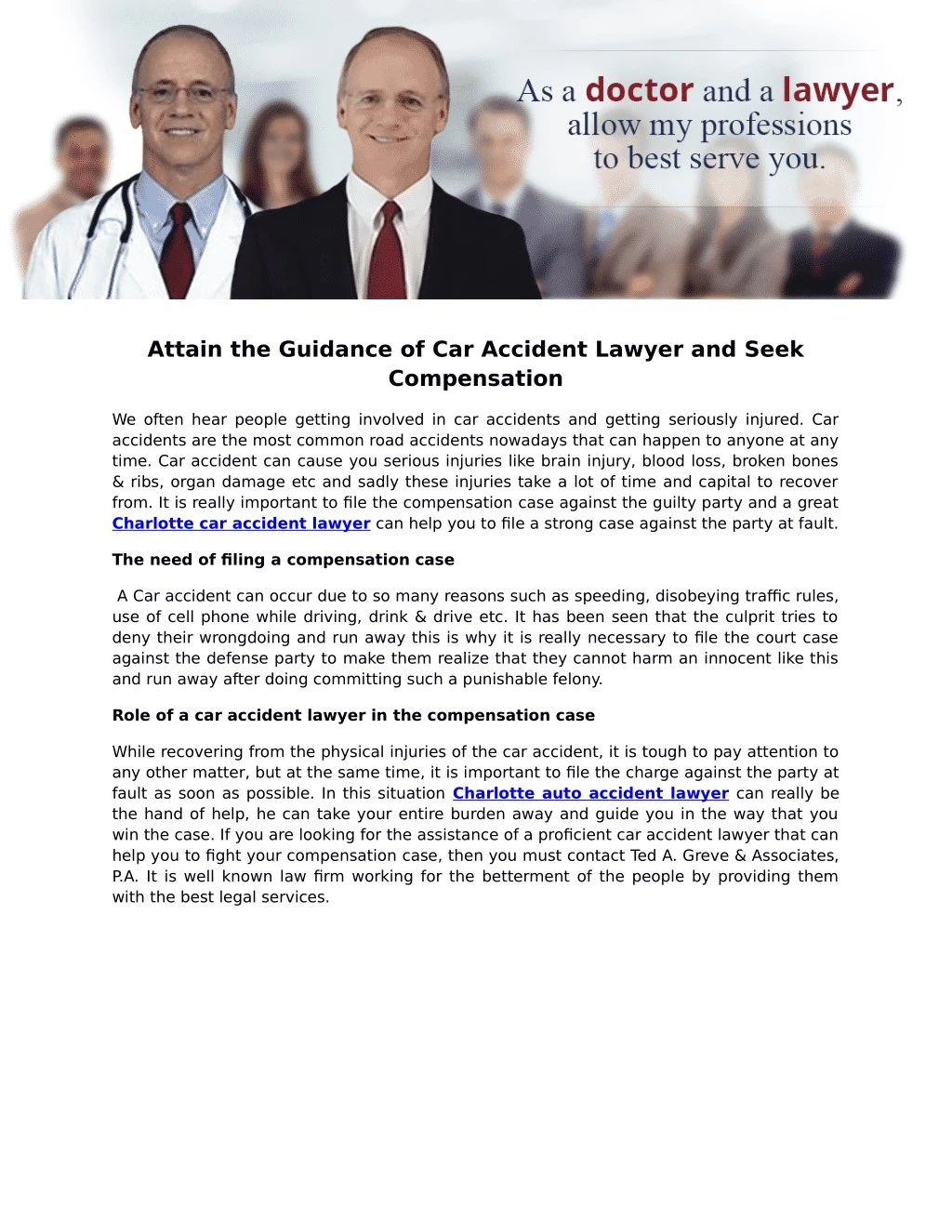 attain the guidance of car accident lawyer