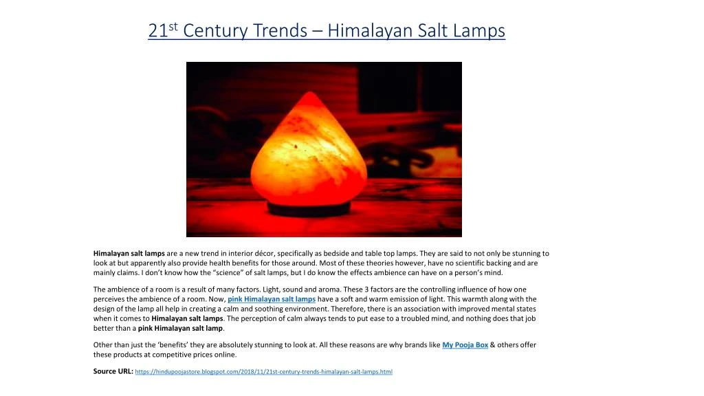 21 st century trends himalayan salt lamps
