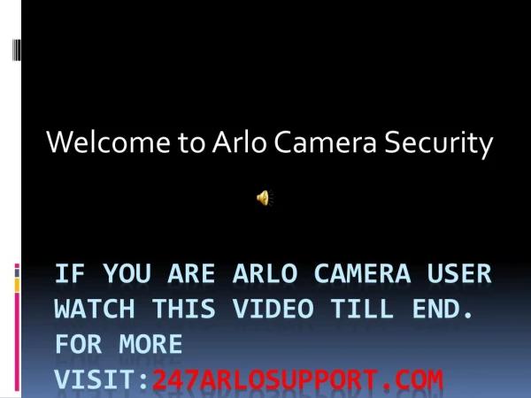 Arlo camera not working