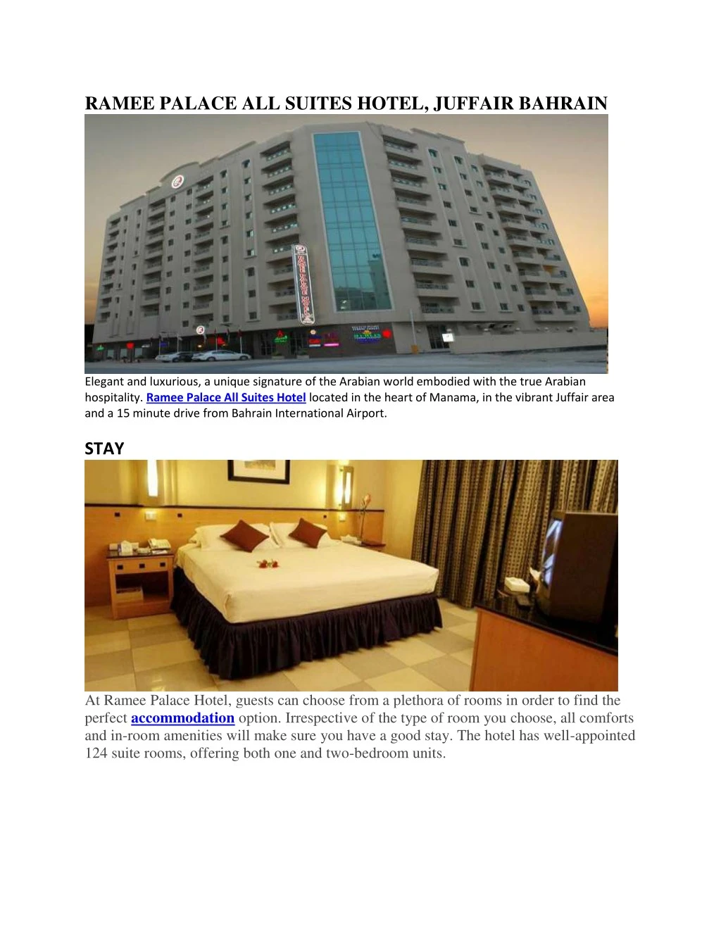 ramee palace all suites hotel juffair bahrain