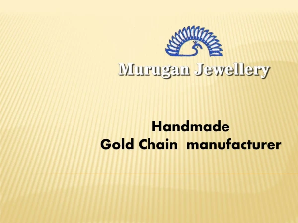 Handmade Gold Chain Manufacturer in Coimbatore