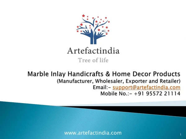 Marble Inlay Handicrafts And Home Decor Products - Artefactindia