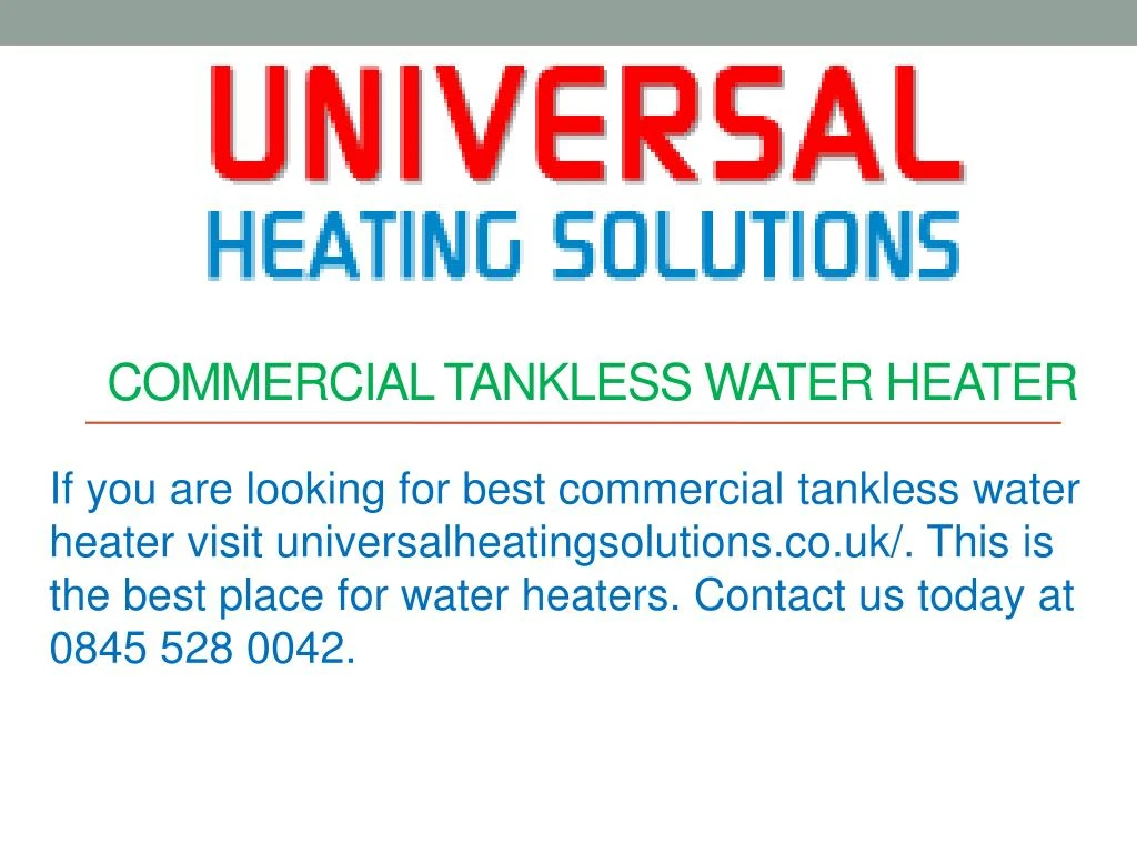 commercial tankless water heater