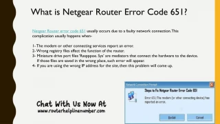 Possible errors behind Netgear error 651 - slide 1
