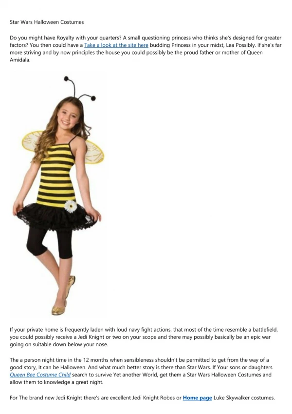 Little Stinger Bee Costume