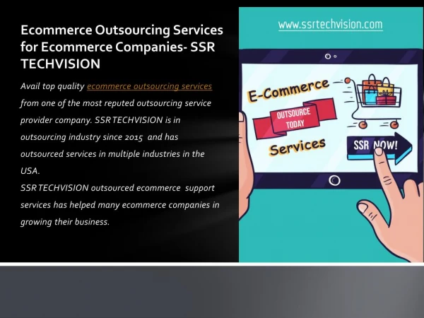 Avail E-commerce Support Services | E-commerce Outsourcing Services at Low- Cost | SSR TECHVISION