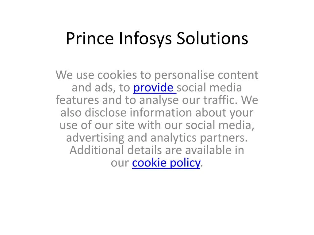 prince infosys solutions