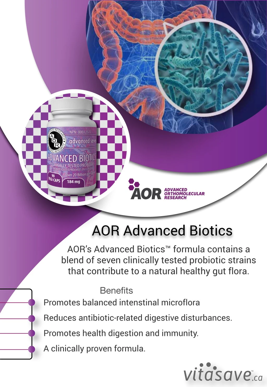 aor s advanced biotics formula contains a blend