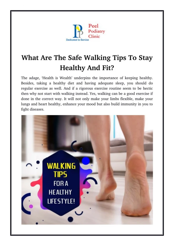 What Are The Safe Walking Tips To Stay Healthy And Fit?