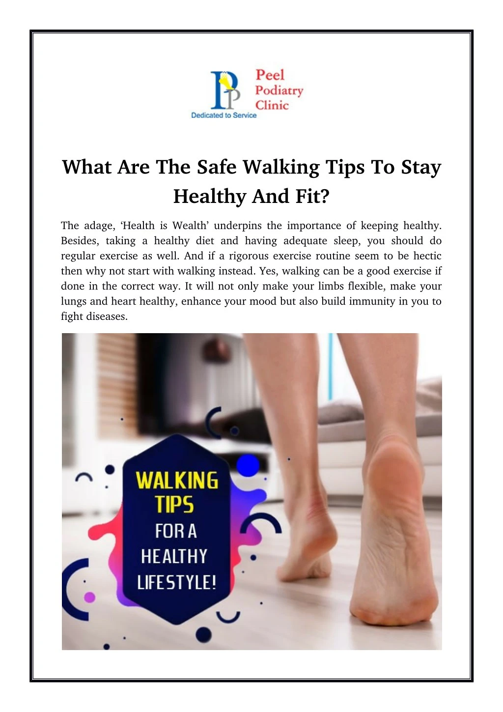 what are the safe walking tips to stay healthy