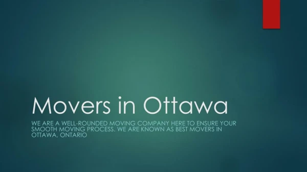 affordable movers in Ottawa