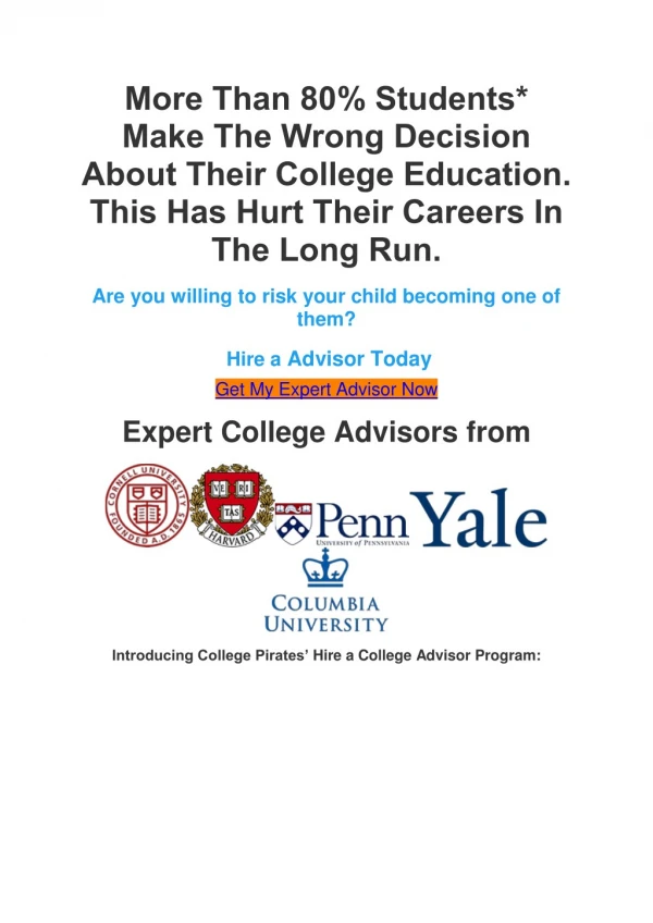 Hire a college advisor