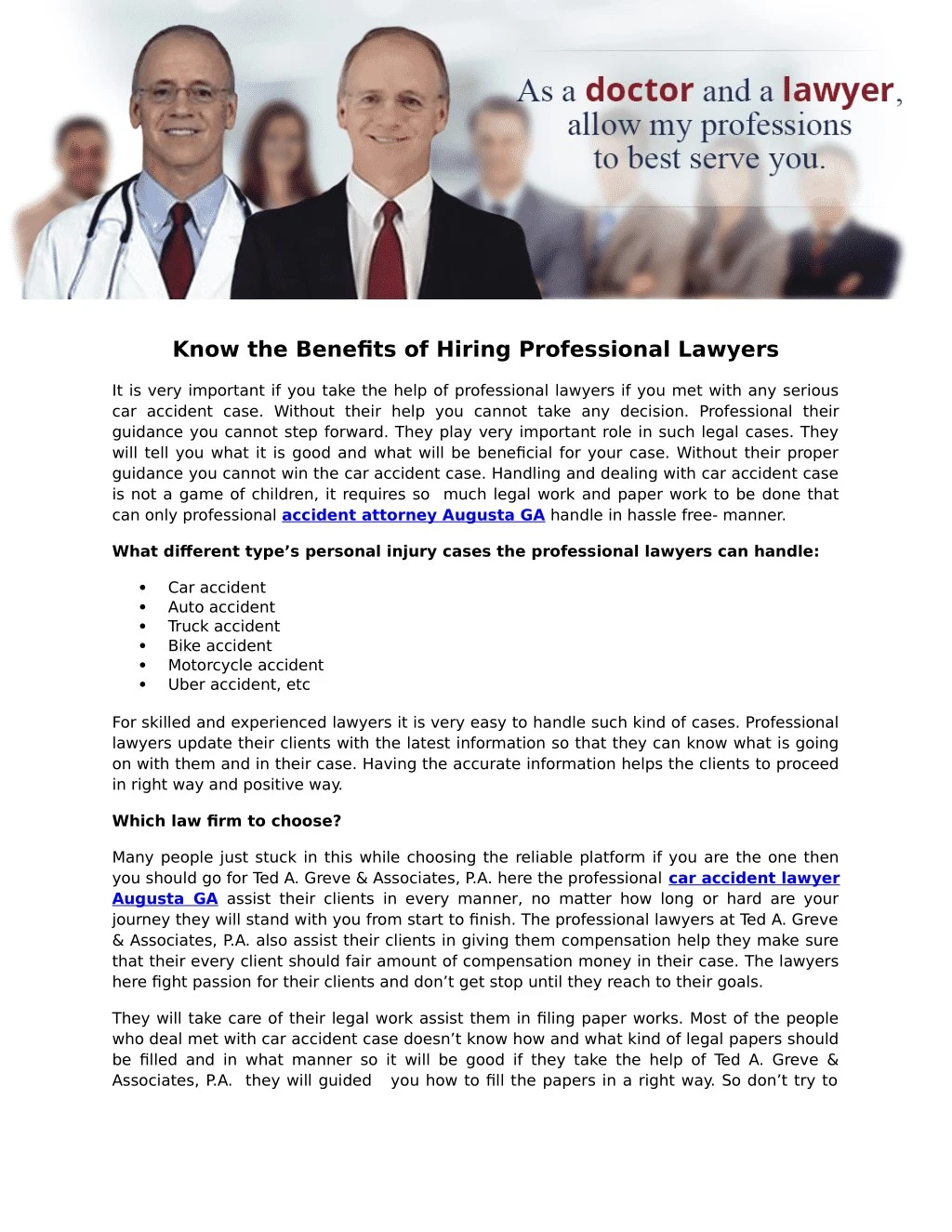 know the benefits of hiring professional lawyers