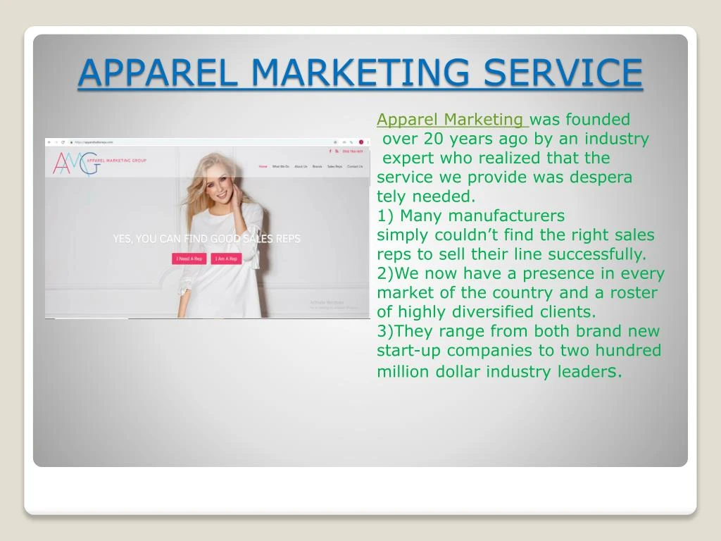 apparel marketing service