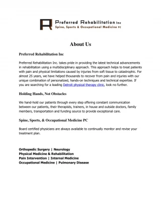 Preferred Rehab - slide 1