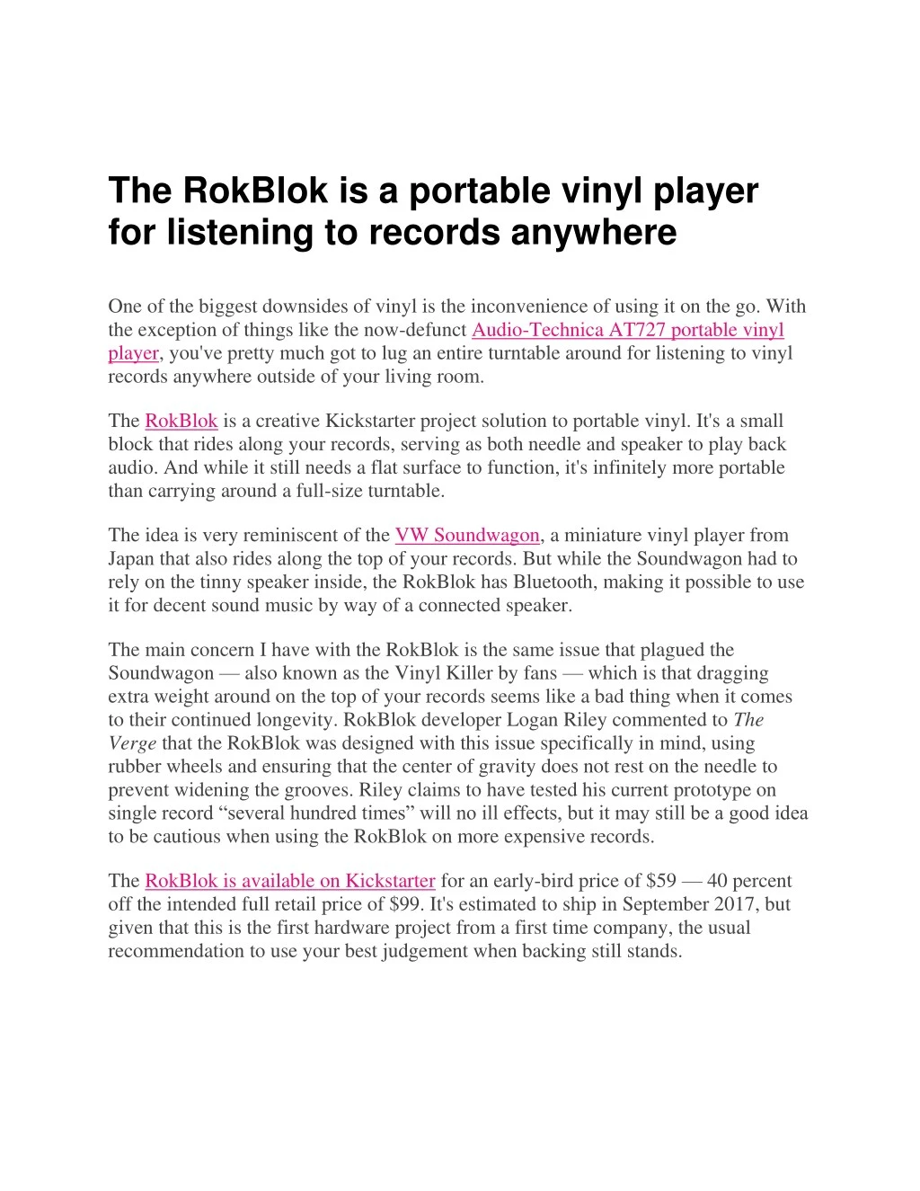 the rokblok is a portable vinyl player