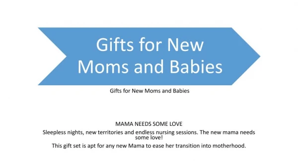 Gifts for New Moms and Babies