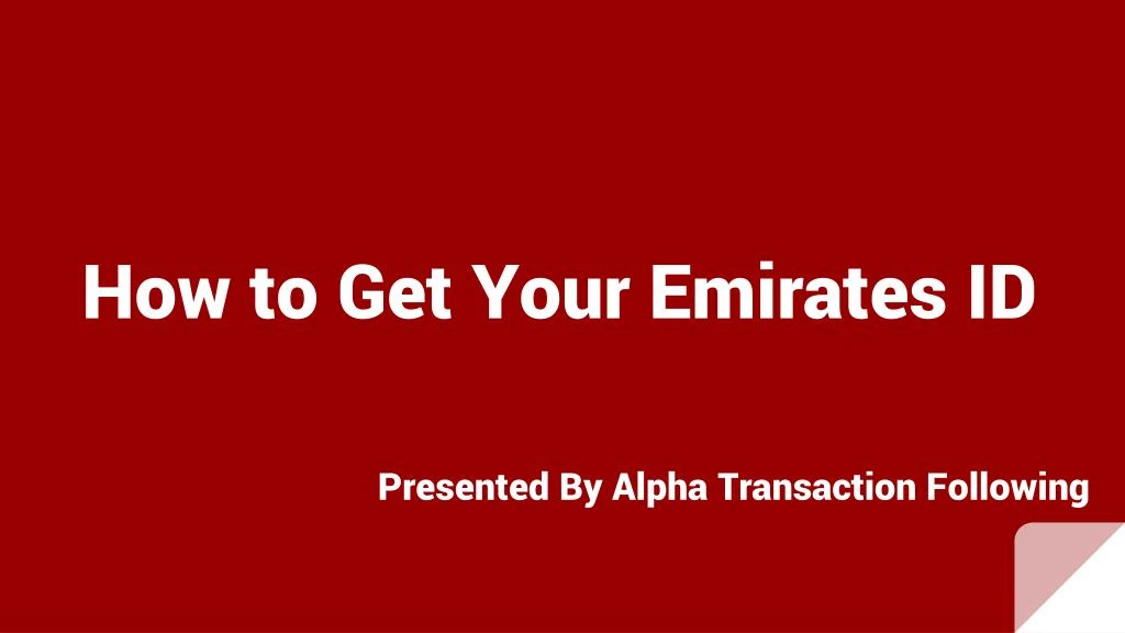 how to get your emirates id