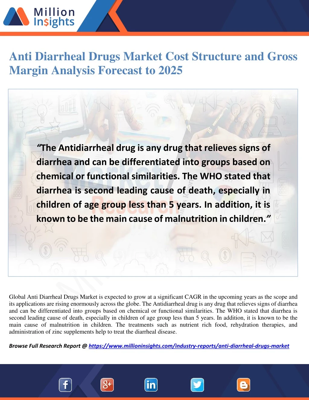 anti diarrheal drugs market cost structure