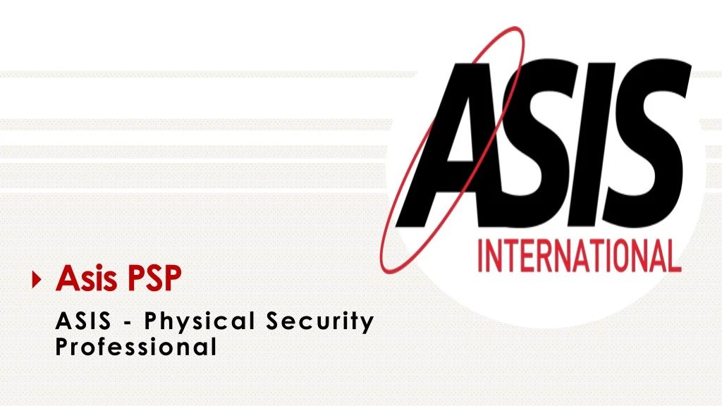 asis psp asis physical security professional
