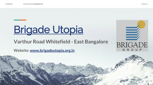 Brigade Cornerstone Utopia Flats for sale in East Bangalore