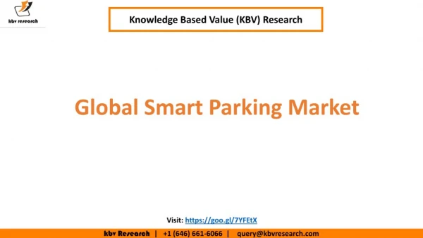 Smart Parking Market to reach a market size of $7.8 billion by 2024