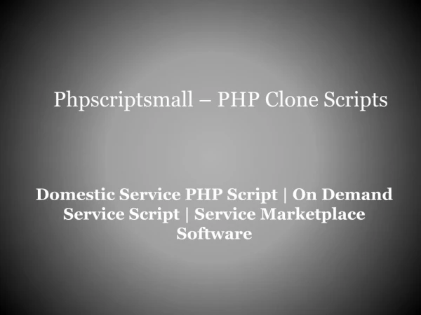 On Demand Service Script | Service Marketplace Software