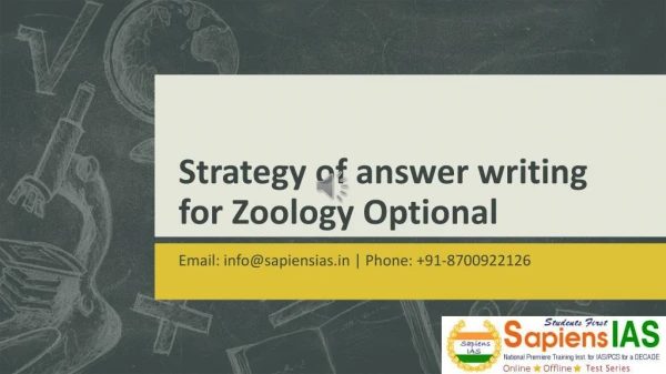Strategy of answer writing for Zoology Optional