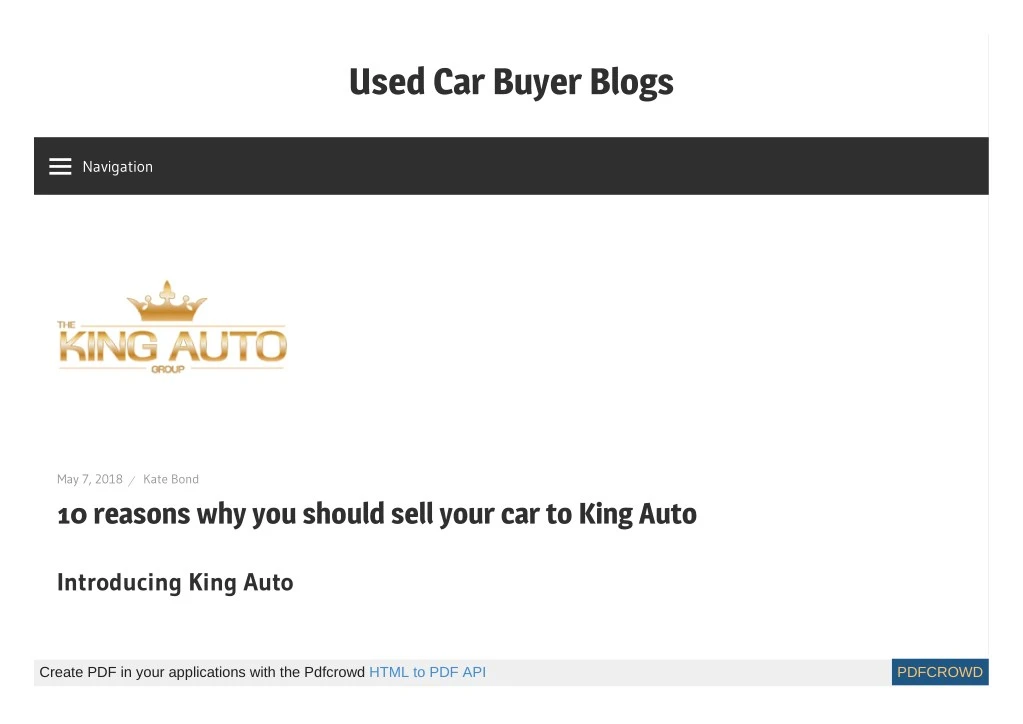 used car buyer blogs