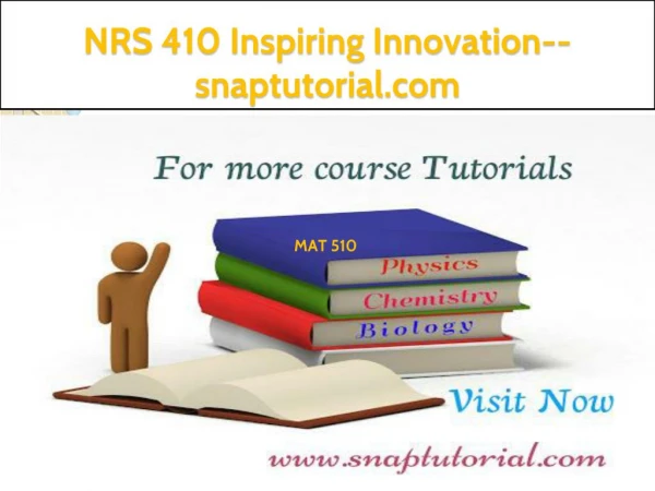 NRS 410 Inspiring Innovation--snaptutorial.com