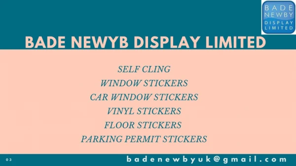 Car Window Stickers & Decals - Bade Newby