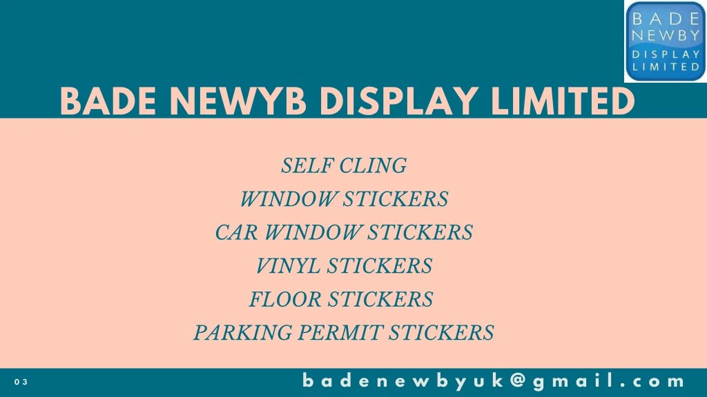 bade newyb display limited