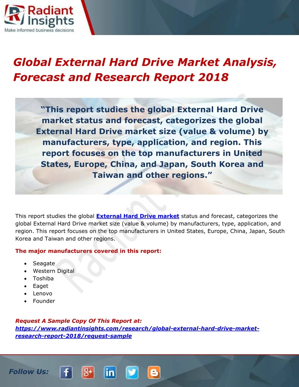 global external hard drive market analysis