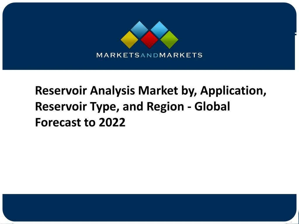 reservoir analysis market by application