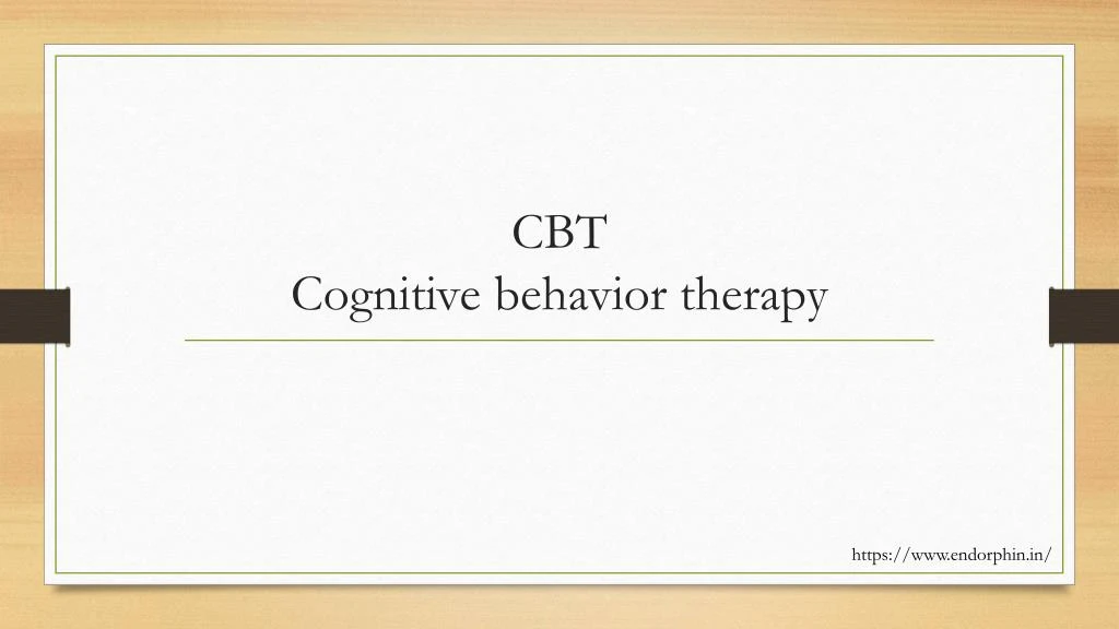 cbt cognitive behavior therapy