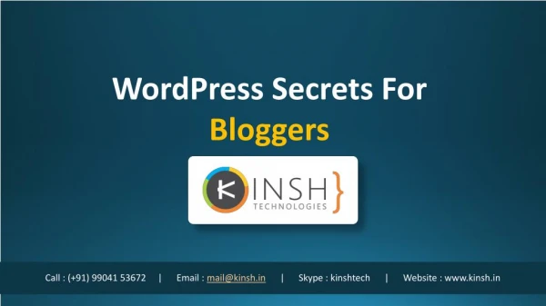 WordPress Secrets For Bloggers