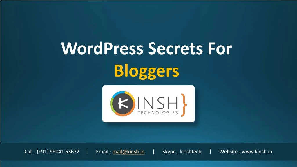 wordpress secrets for bloggers